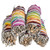 Close-up of Chakra and White Sage Bundles showcasing tightly wrapped white sage leaves and rainbow chakra thread accents, perfect for smudging ceremonies, energy clearing, and spiritual home décor.
