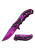 Purple Blade & Black Pocket Knife