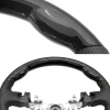 Piano Black Leather Steering Wheel for Toyota Prius 2010-2015 / Prius V - Upgrade Your Interior with Gun Grip Style