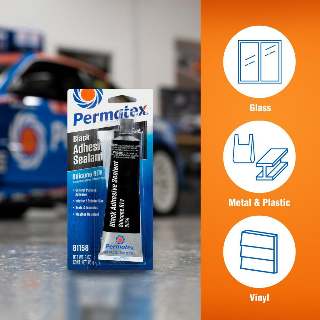 Permatex® Ultra Black RTV Silicone Gasket Maker, .3 OZ