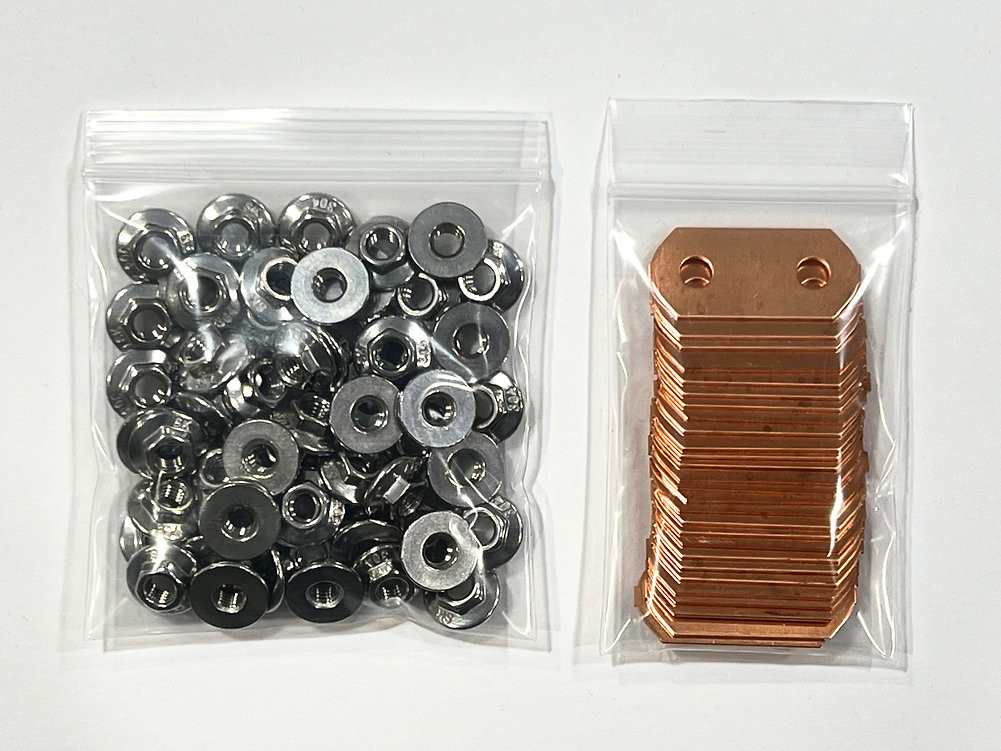 Discover high-quality polished copper bus bars and stainless steel nuts for your Prius (2004-2015). Perfect for enhancing performance across 28 modules