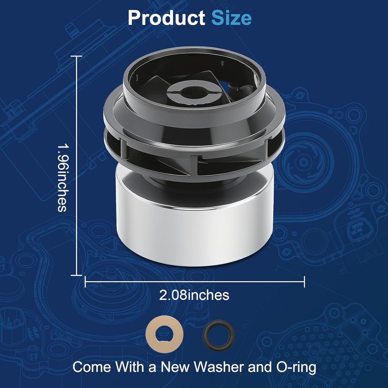 Upgrade Stainless Steel Electric Water Pump Rotor Compatible for Toyota Prius 2010 -2022 / Lexus CT200h  2010-2016