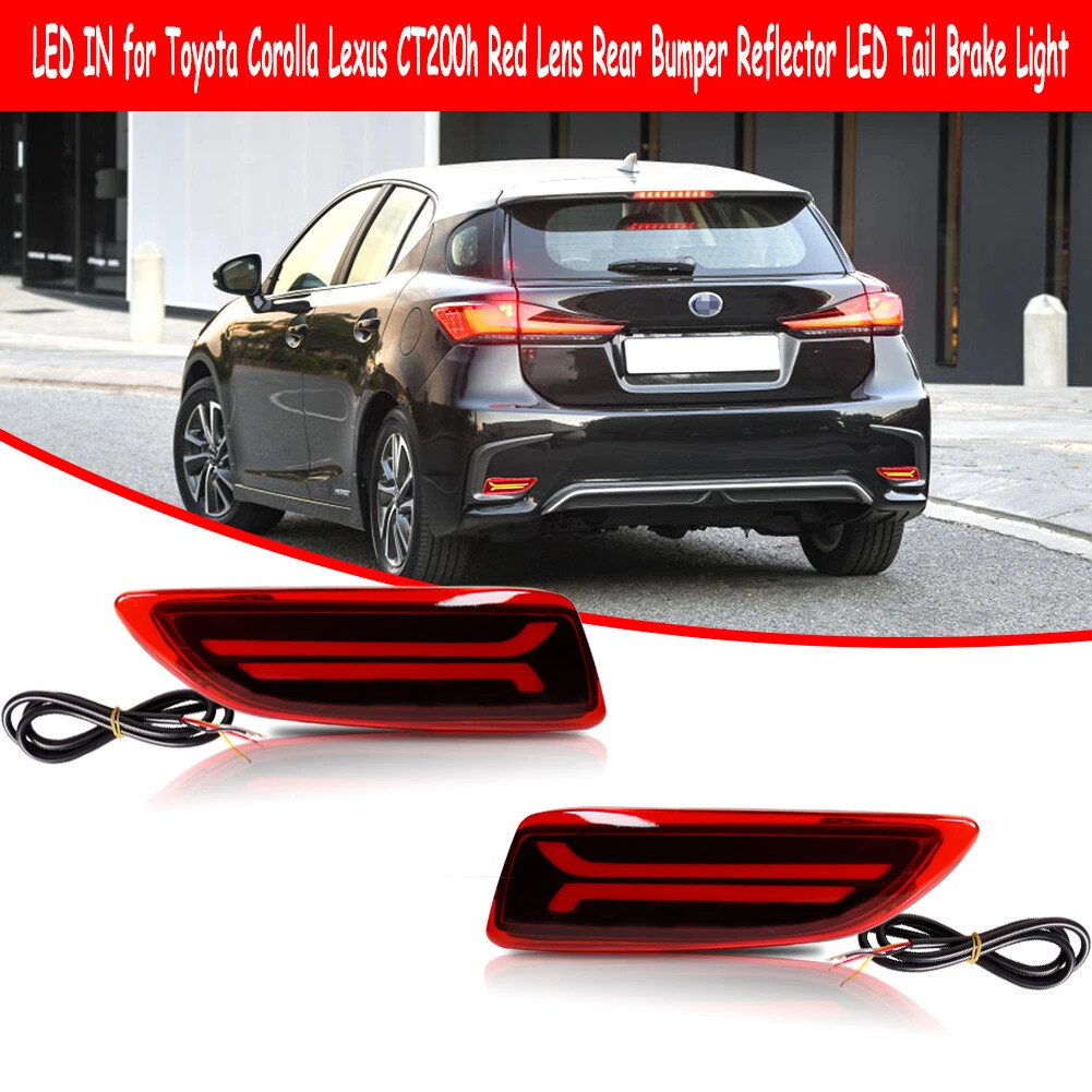 2011-2017 Lexus CT200H Rear Bumper RED LED Turn Signal Set