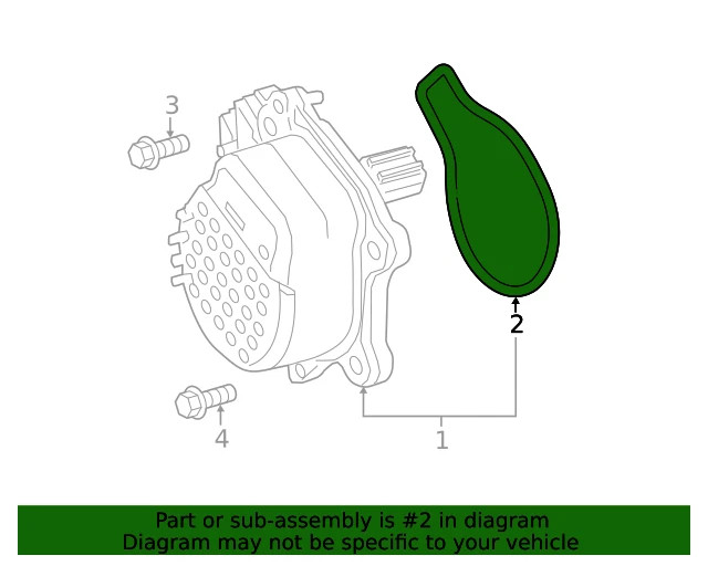 Toyota OEM Engine Water Pump Gasket for 10-15 Toyota Prius / Prius V / Lexus CT200h