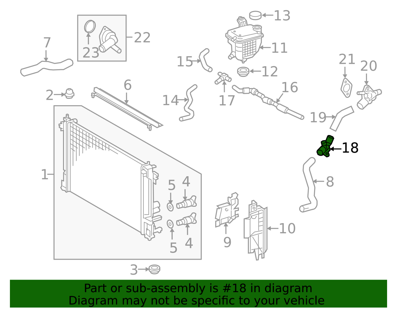 Genuine OEM Toyota - Radiator Coolant Hose Adapter for 2016-2022 Toyota Prius