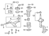 Toyota Prius 2010-2015 / Prius V - OEM Toyota Top Strut Mount