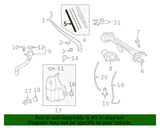 Toyota 85214-02340 Wiper Blade Rubber Insert, Left
