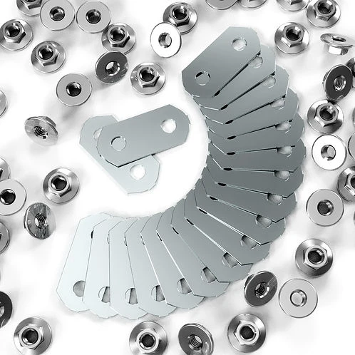 Nickel-Plated, Copper Bus Bars & SS Nuts set for Toyota Prius C (for 20 Modules)