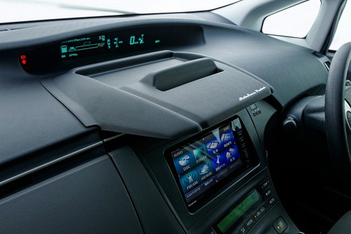 Navigation monitor visor (with tray) specifically for the 2010-2015 Toyota Prius (SIXTH SENSE)