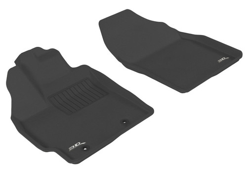 3D MAXpider Kagu Black 1st Row Floormat for 2012-2017 Toyota Prius & Prius V - Custom Fit, Durable, & Stylish Protection