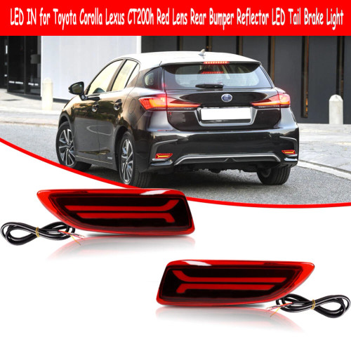 LED Rear Bumper Reflector Brake Fog Light Lamp For  Lexus CT200h