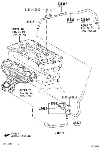 Fuel Vapor Feed, No.3 for Prius (2010-2015) / Prius V /Lexus CT200h