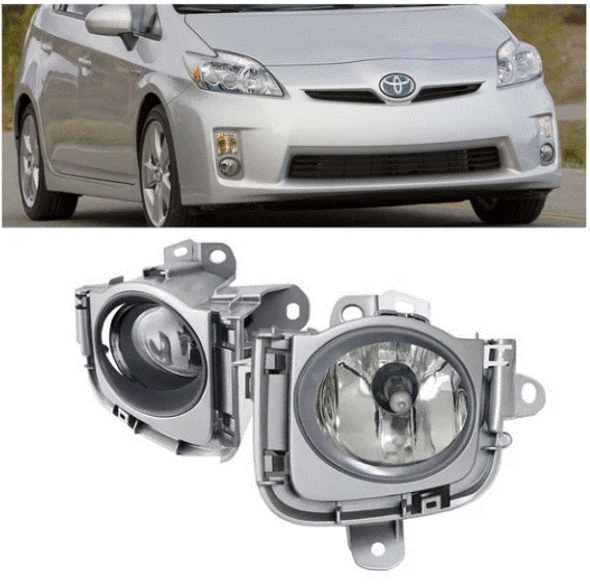 Clear Housing OEM Style Fog Lights for Toyota Prius 2010 - 2011