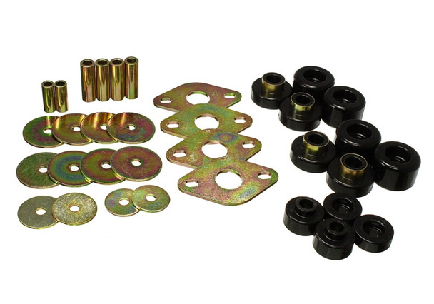 2001-2004 Toyota Tacoma Pre Rubber Energy Suspension Body Bushing Mount Set - Black ENG8.4112G