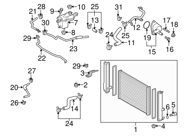 Radiator Assembly - Toyota (16410-AZ019)