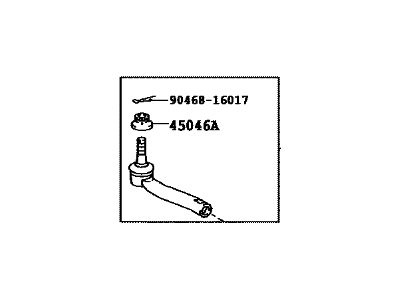 2010-2015 Toyota Prius 450464922Tie Rod End Set (RH)