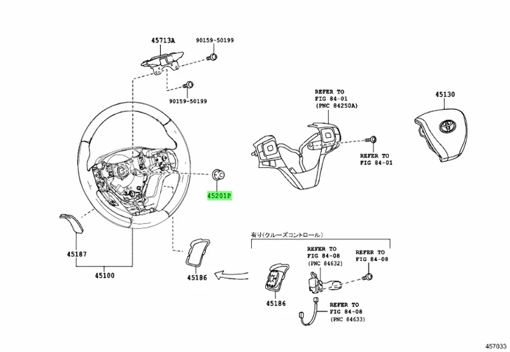 Genuine Toyota Steering Wheel Nut