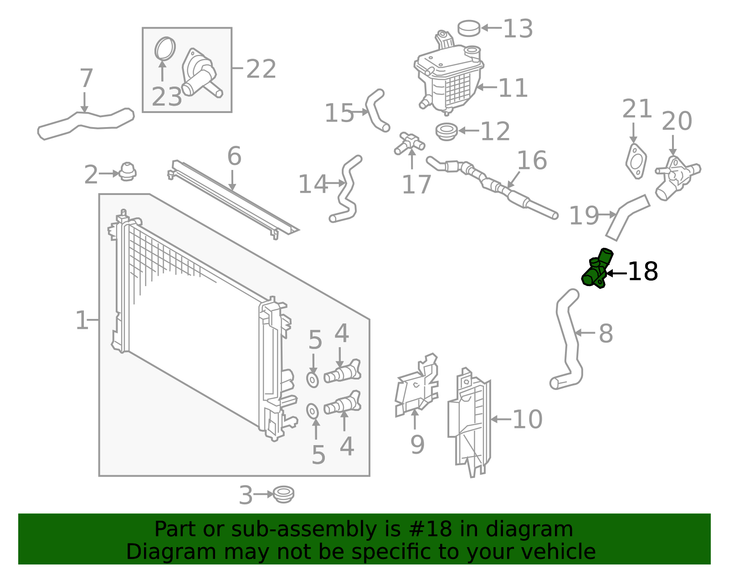 Genuine OEM Toyota - Radiator Coolant Hose Adapter for 2016-2022 Toyota Prius