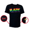 RAW RP X Raw 100percent Cotton Black Shirt Rainbow Raw Logo w/ Side Zipper Pocket at The Cloud Supply