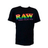 RAW RP X Raw 100percent Cotton Black Shirt Rainbow Raw Logo w/ Side Zipper Pocket at The Cloud Supply