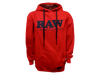 RAW RP X Raw 100percent Cotton Hoodie With Black Logo - Red at The Cloud Supply