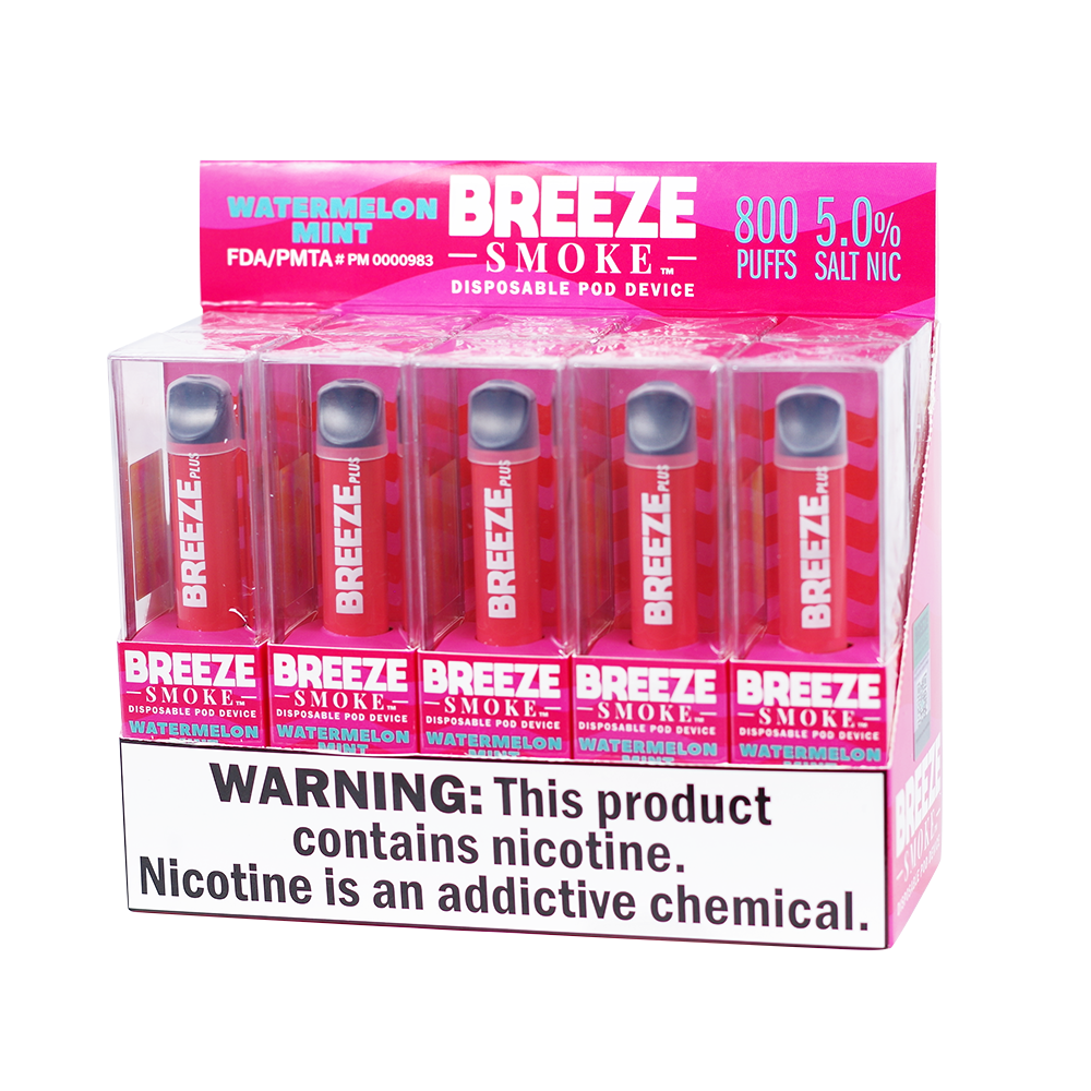 Breeze Plus Disposable - 5% 800 Puffs - 10pk