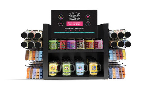 Beamer Candle Co. Beamer Candle Co - Full Small Wooden Retail Display -  Black Color Drop Ship only  at The Cloud Supply