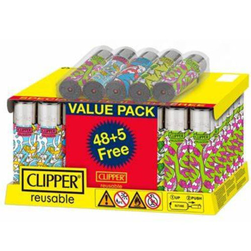  Clipper Classic Large Lighters Display - 48ct  at The Cloud Supply