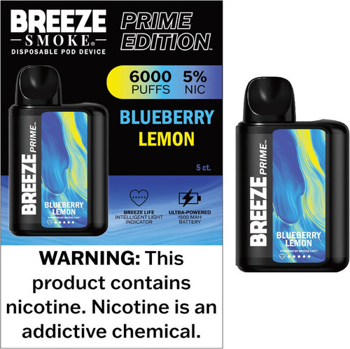  Breeze Prime Edition - 5% 6000 puffs - 100ct Assorted Flavors  at The Cloud Supply