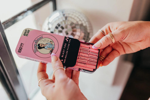  Blazy Susan Filter Tips Pink 100ct Tin - 12pk  at The Cloud Supply