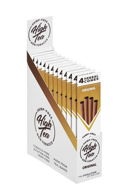  High Tea Cones King Size Unflavored Original 4ct - 12pk  at The Cloud Supply