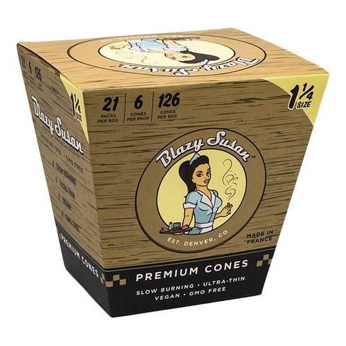  Blazy Susan Unbleached Cones Display Box 1 1/4 6ct - 21pk  at The Cloud Supply