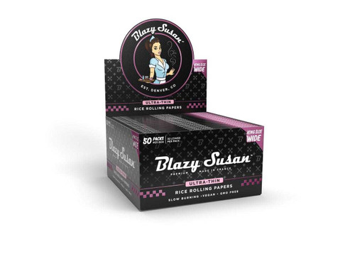  Blazy Susan Black Ultra Thin Rice Papers KS Wide - 50pk 32ct  at The Cloud Supply