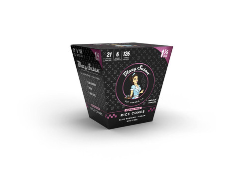  Blazy Susan Black Ultra Thin Rice Paper Cones 1 1/4 - 21pk 6ct  at The Cloud Supply