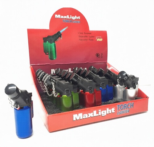Max Light Electric Lighter Torch 20ct Display