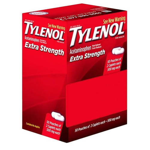  Tylenol Acetaminophen Extra Strength 50pk  at The Cloud Supply