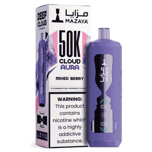 Mazaya Cloud Aura Disposable - 6mg 50,000 Puffs 40ml -  5pk