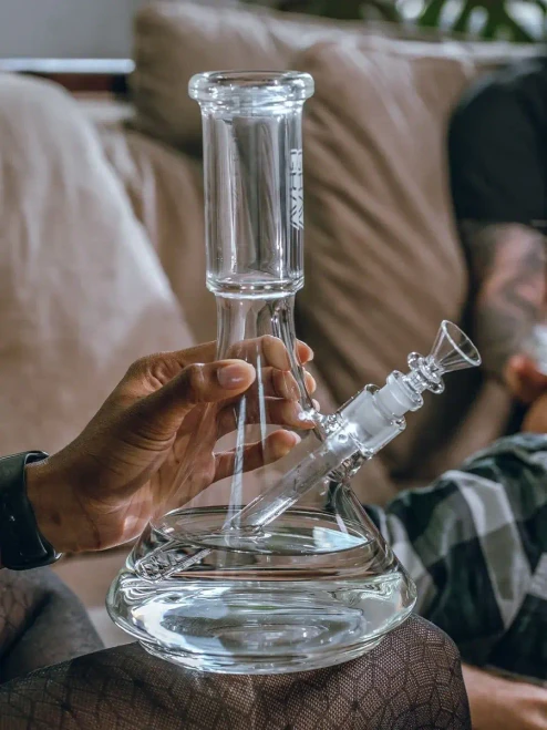  Grav Large Deco Beaker in Silicone Clear  at The Cloud Supply
