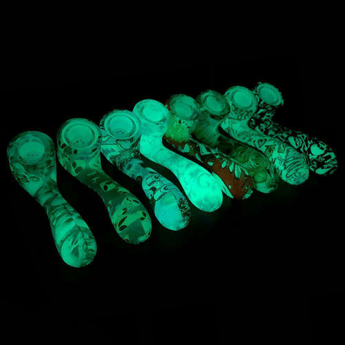 No Brand Glow in the Dark Silicone Spoon Pipes Assorted Designs at The Cloud Supply