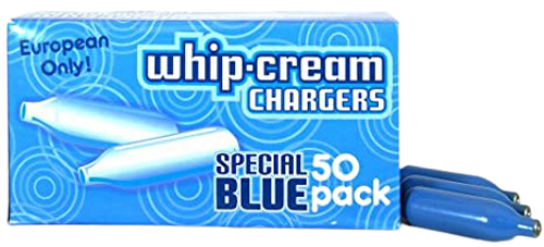 Special Blue Whip Cream Chargers  at The Cloud Supply