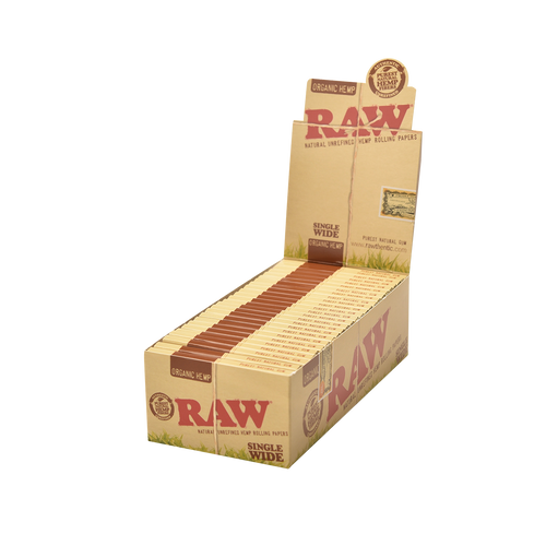 RAW RAW Organic Rolling Papers Single Wide - 25pk at The Cloud Supply
