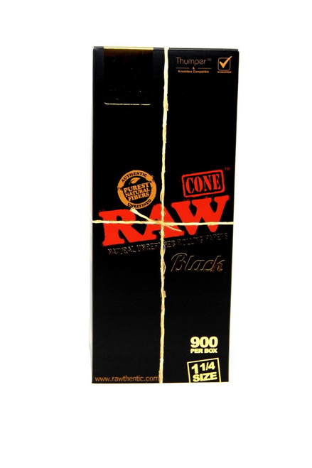 RAW Raw Black Cones 1 1/4 1.25 900ct - Bulk Pack at The Cloud Supply
