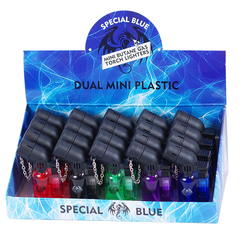 Special Blue Lighter Display - Dual Mini Plastic 20pk  at The Cloud Supply