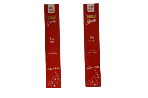Vibes Vibes Hemp Cones 1 1/4 Display - 40ct - 8pk at The Cloud Supply