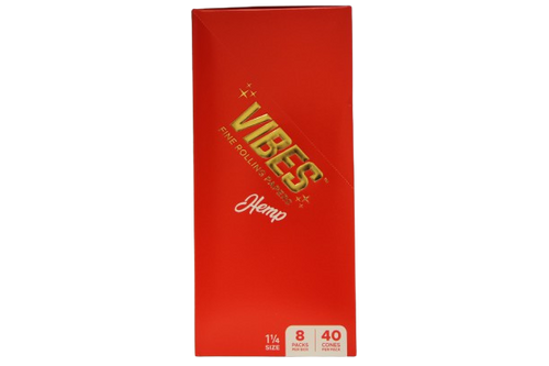 Vibes Vibes Hemp Cones 1 1/4 Display - 40ct - 8pk at The Cloud Supply