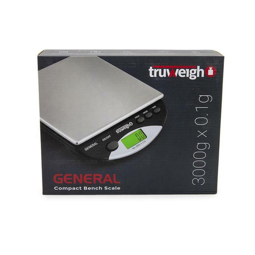 Truweigh Truweigh General Compact Bench Scale 3000g x 0.1g - Black at The Cloud Supply