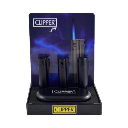 Clipper Clipper Metal Lighters 12ct Display - Jet Flame Black at The Cloud Supply