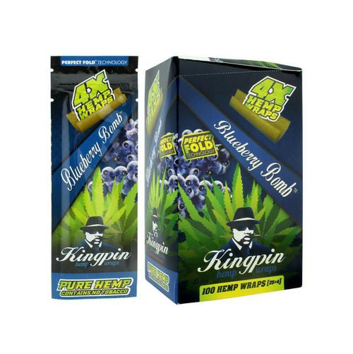 King Pin Kingpin Hemp Wraps - Blueberry - 25pk at The Cloud Supply