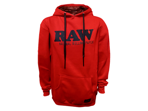 RAW RP X Raw 100percent Cotton Hoodie With Black Logo - Red at The Cloud Supply