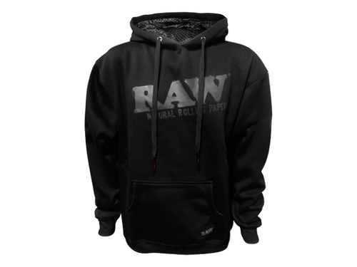 RAW RP X Raw 100percent Cotton Hoodie With Black Logo - Black at The Cloud Supply